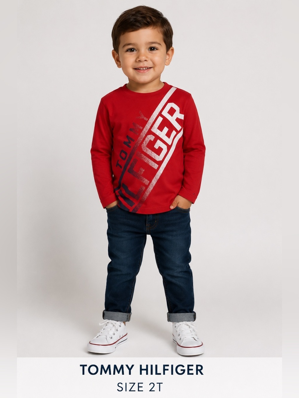 TOMMY HILFIGER toddler boys long sleeve shirt/size 2T